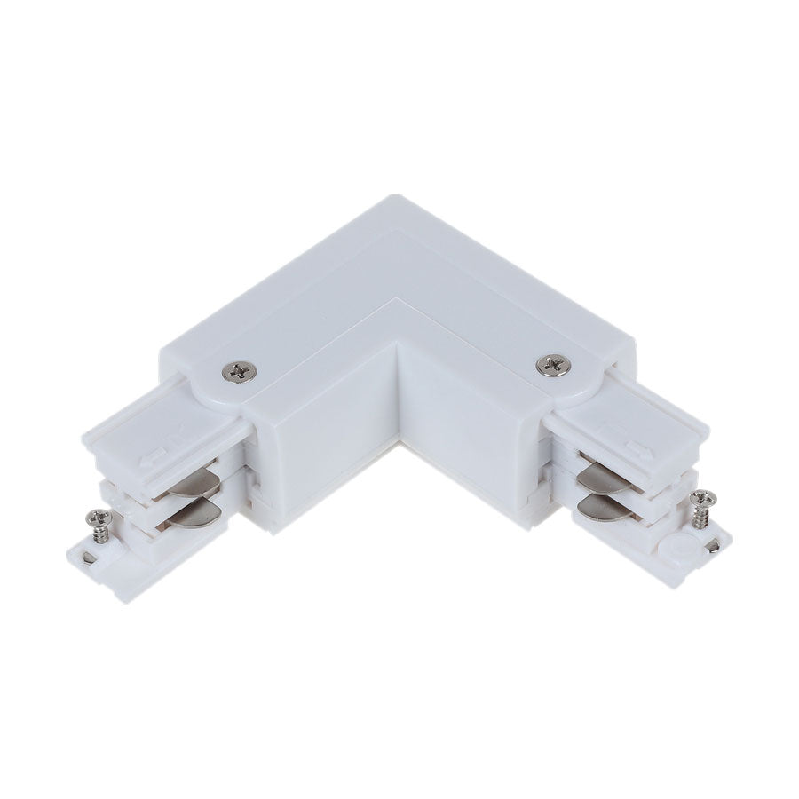 Track 3 Circuit 4 Wire L-Piece Right Connector White