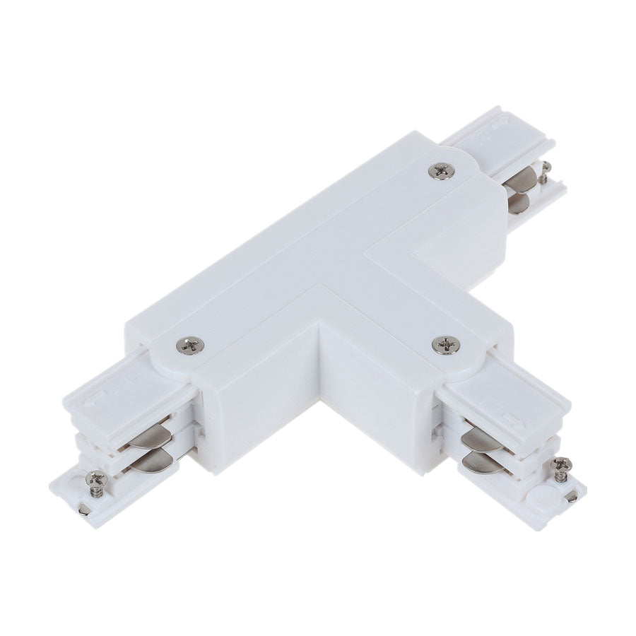 Track 3 Circuit 4 Wire T-Piece Right Connector White