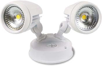 TWIN SPOT 30W LED NO SENSOR BLACK IP54 2700LM