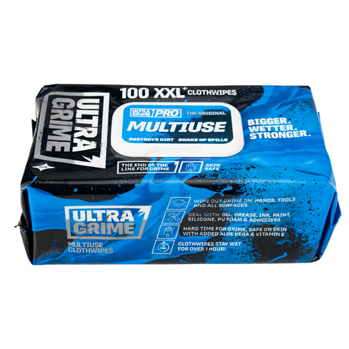 Ultragrime Industrial Wipes (Supersized) - 100 pack MADE IN UK