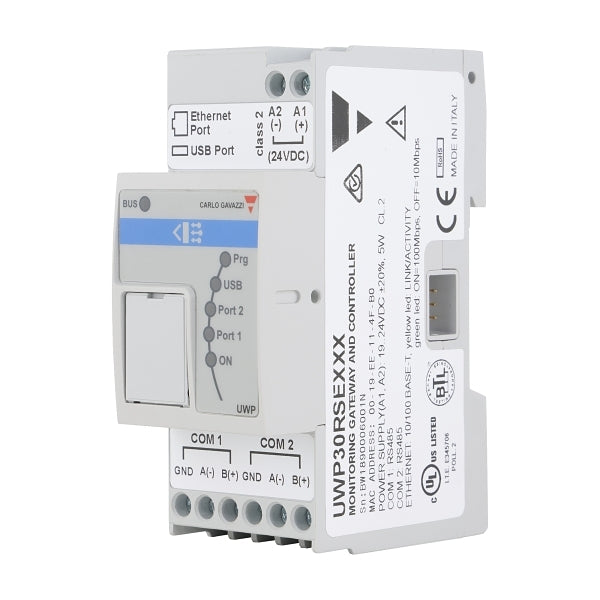 Carlo Gavazzi UWP 3.0 Monitoring and Gateway Control 15 to 24V DC EtherNet USB RS485***EMAIL/TEXT FOR PRICING***