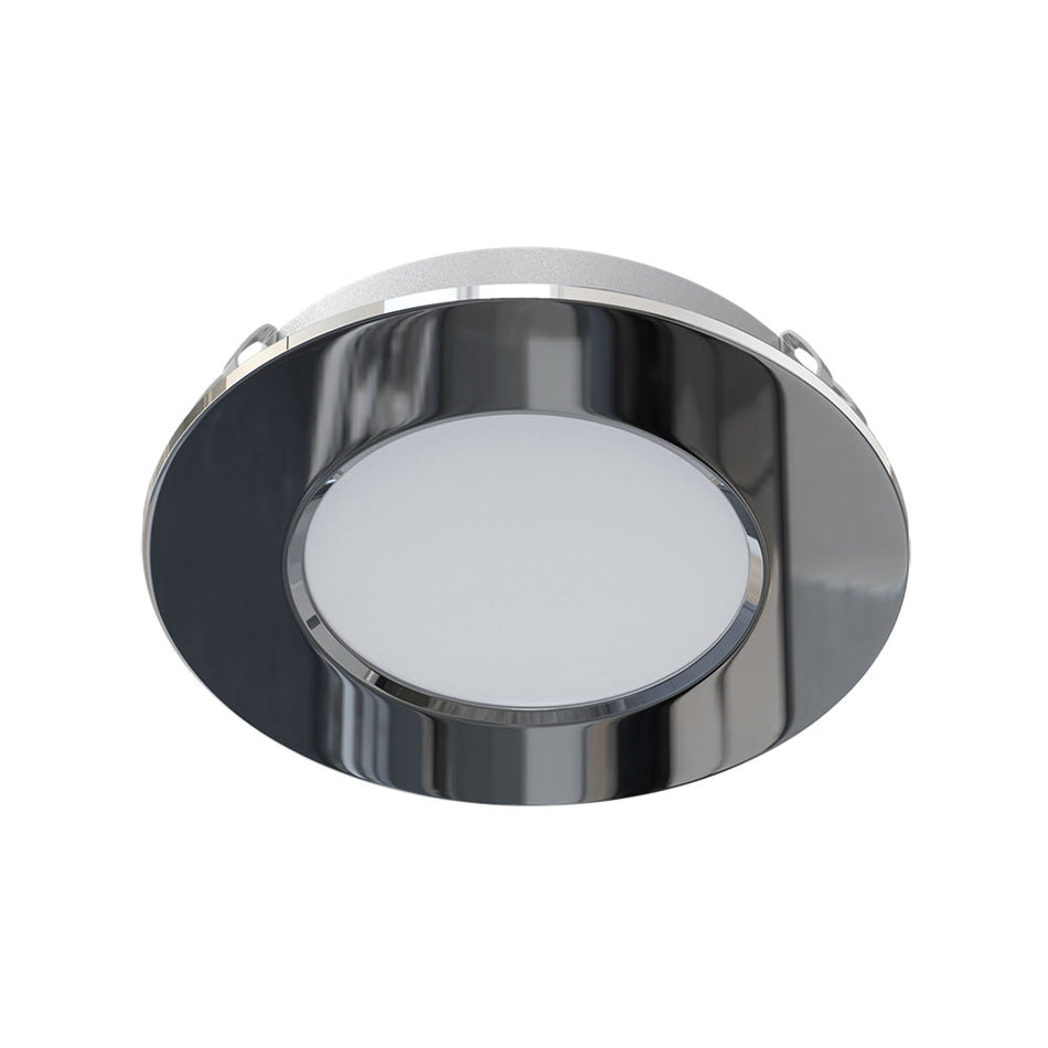 Astra 3.6W 12V DC Dimmable LED Recessed / Surface Mounted Cabinet Light Chrome / Tri-Colour