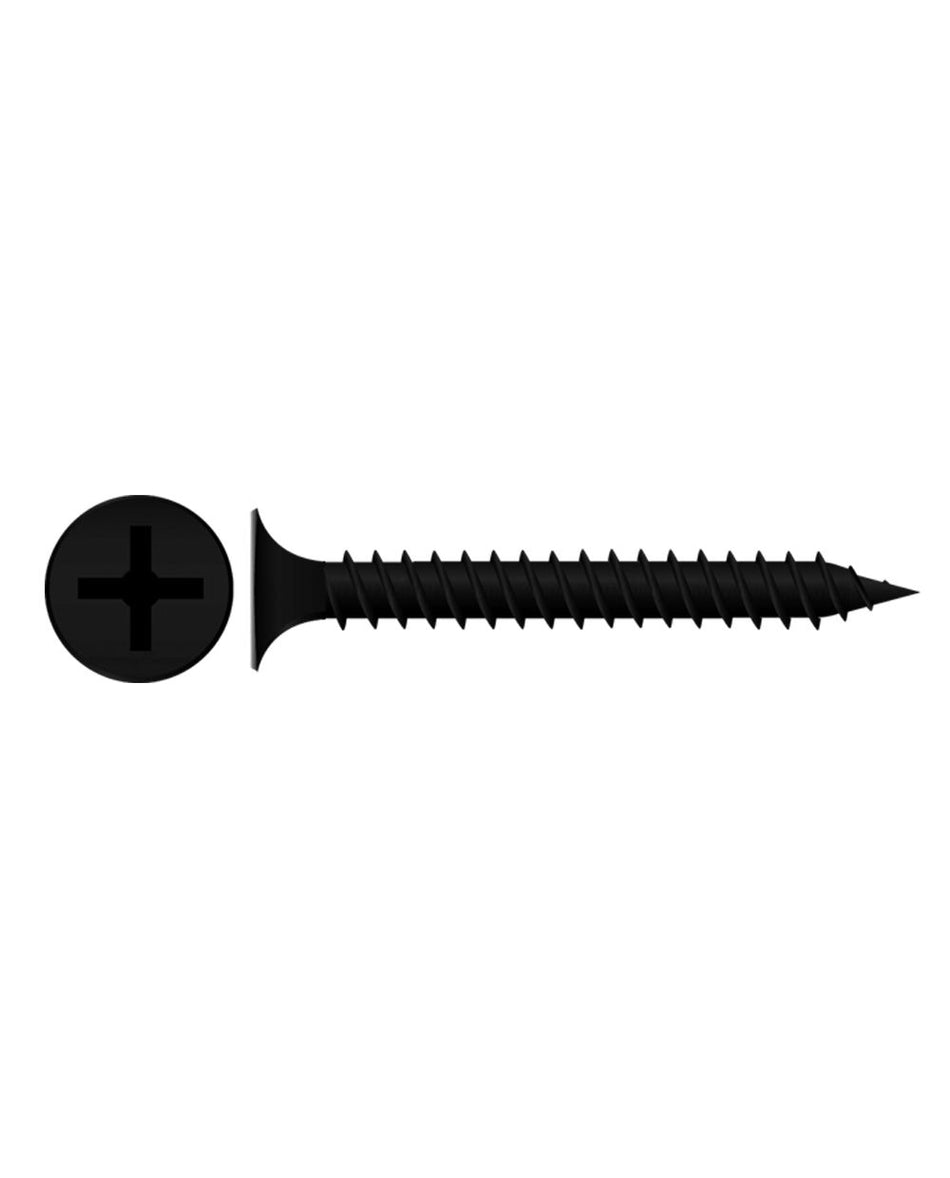 M3.5/6G Drywall Screws, Phillips, Black Phosphate 1000PCS