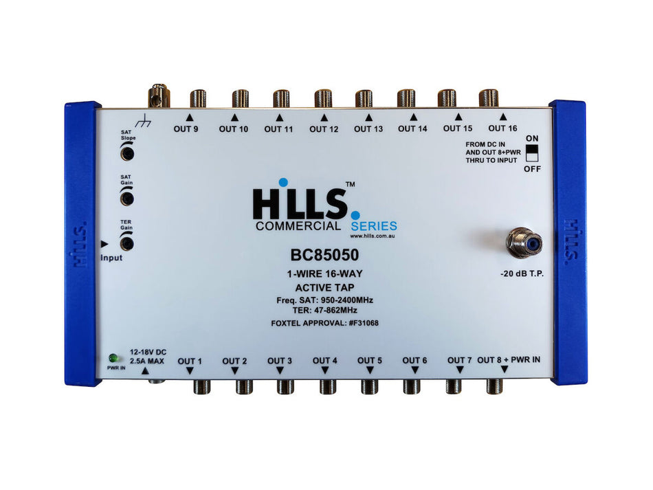 Hills Antenna BC85050 1-Wire 16-Way Active Splitter