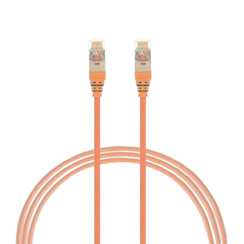 2m CAT6A RJ45 S/FTP THIN LSZH 30 AWG Network Cable | Orange