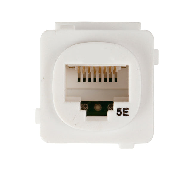 Australian Style Cat 5E RJ45 Jack. Universal Termination. 50 Pack. White