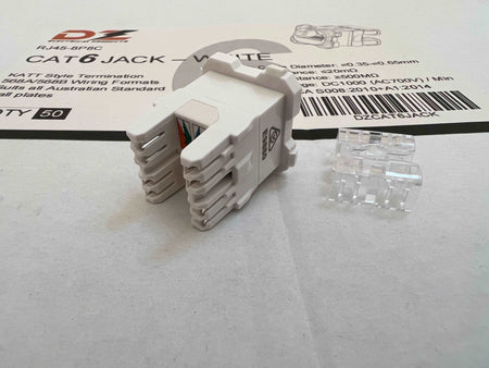 CAT6 & CAT5e Data Jack - 50PCS (White)