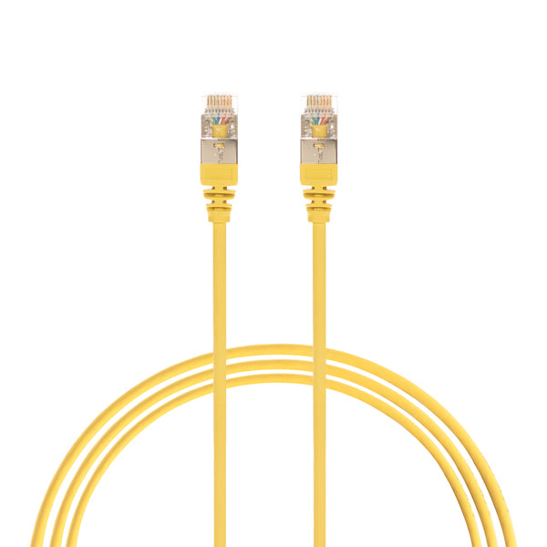 2m CAT6A RJ45 S/FTP THIN LSZH 30 AWG Network Cable | Yellow