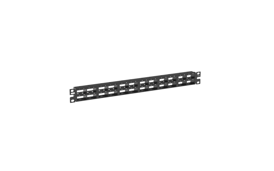 PANDUIT | CP48HDBL | 1RU Cat6 48 port modular all metal shielded high density UNLOADED patch panel