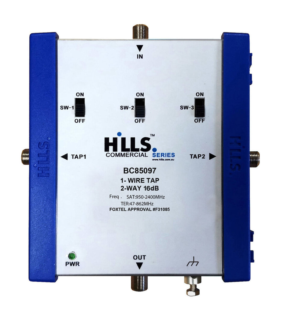 Hills Antenna BC85097 1-Wire 2-Way 16dB Attenuation Tap