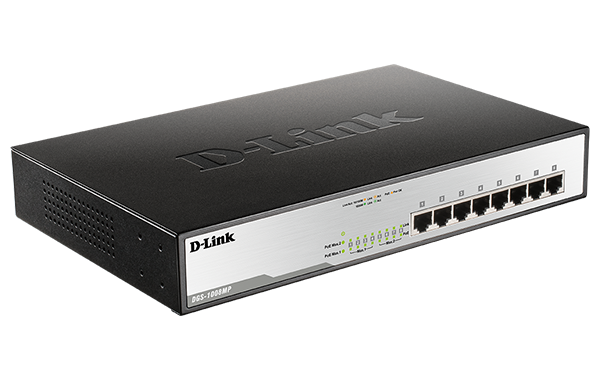 D-Link | DGS-1008MP | 8 Port Gigabit PoE Unmanaged Switch with 140W PoE Budget