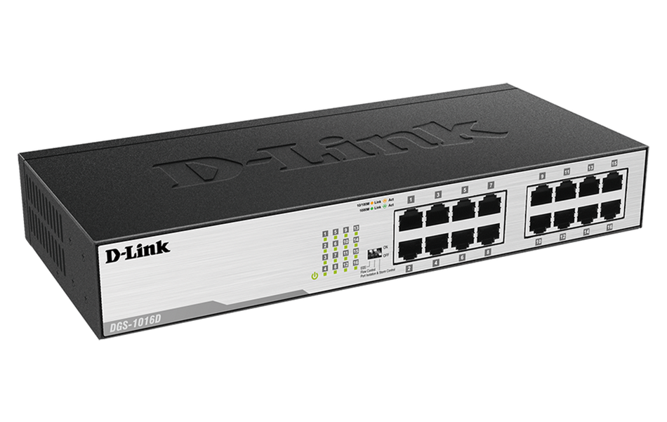 D-Link | DGS-1016D | 16 Port Gigabit Unmanaged Switch (Metal Housing)