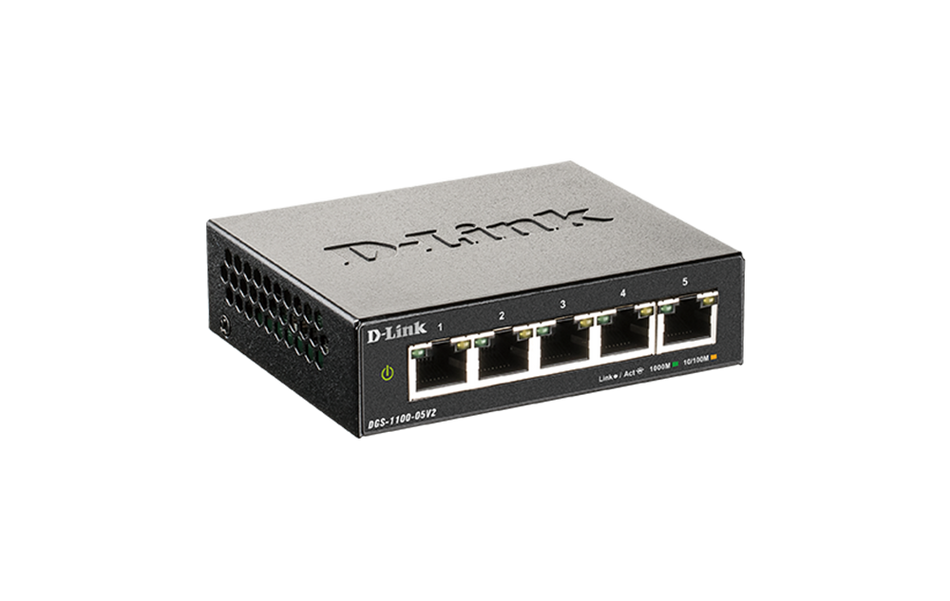 D-Link | DGS-1100-05V2 | 5 Port Gigabit Smart Managed Switch