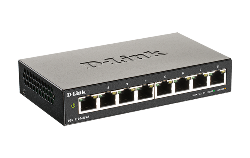 D-Link | DGS-1100-08V2 | 8 Port Gigabit Smart Managed Switch