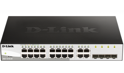 D-Link | DGS-1210-20 | 20 Port Gigabit Smart Managed Switch with 20 RJ45 and 4 SFP (Combo) Ports