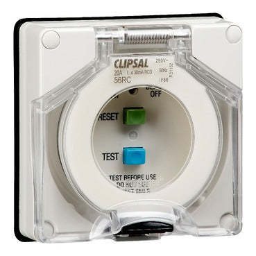 Clipsal - 56 Series, Residual Current Circuit Breaker, 2 Pole, 20A, 30mA, Less Enclosure***EMAIL/TEXT FOR PRICING***