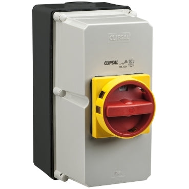 Clipsal - 56 Series, Surface Switch, 1 Gang, 3 Pole, 690VAC, 63A, Heavy Duty***EMAIL/TEXT FOR PRICING***