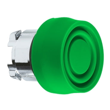 Harmony XB4, Push button head, metal, flush, green, 22mm, spring return, coloured boot, unmarked***EMAIL/TEXT FOR PRICING***