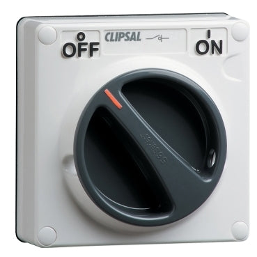 Clipsal - 56 Series, Surface Switch, IP66 1 Gang 3 Pole 32A Less Enclosure***EMAIL/TEXT FOR PRICING***