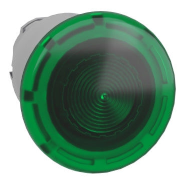 Harmony XB4, Head for illuminated push button, metal, green mushroom 40mm, 22mm, universal LED, spring return***EMAIL/TEXT FOR PRICING***