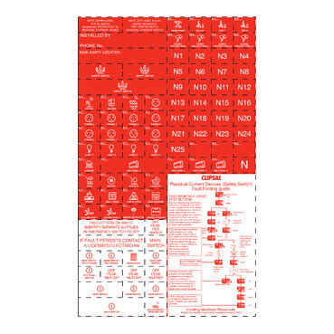 Circuit Identification Label for Non-RCD Protected Circuit***EMAIL/TEXT FOR PRICING***