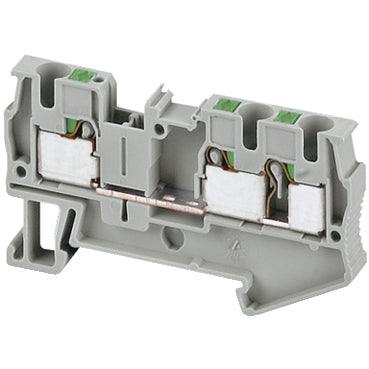 Linergy, Terminal block, Linergy TR, push-in type, feed through, 3 points, 4mm², grey, set of 50***EMAIL/TEXT FOR PRICING***