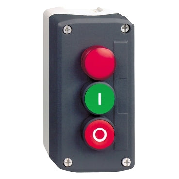 Harmony XALD XALK, Control station, plastic, dark grey lid, 1 red pilot light, 1 green flush, 1 red flush push buttons Ø22***EMAIL/TEXT FOR PRICING***