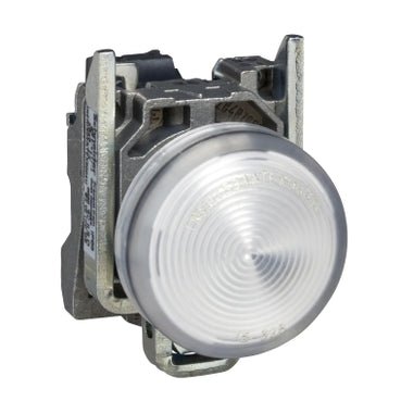 Harmony XB4, Pilot light, grey plastic, white, 22mm, universal LED, plain lens, 24V AC DC***EMAIL/TEXT FOR PRICING***