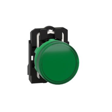 Harmony XB5, Pilot light, grey plastic, green, 22mm, universal LED, plain lens, 230...240V AC***EMAIL/TEXT FOR PRICING***