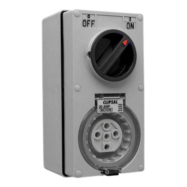 Clipsal - 56 Series, Switched Socket Vertical Interlocked, 5 PIN 20A***EMAIL/TEXT FOR PRICING***