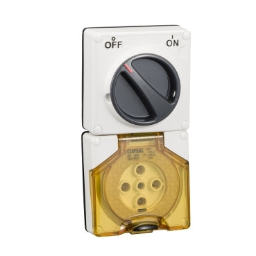 Clipsal - 56 Series, Switched Socket Surface IP66 5 PIN 50A Less Enclosure***EMAIL/TEXT FOR PRICING***