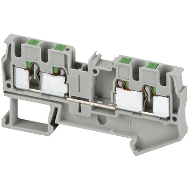 Linergy, Terminal block, Linergy TR, push-in type, feed through, 4 points, 4mm², grey, set of 50***EMAIL/TEXT FOR PRICING***