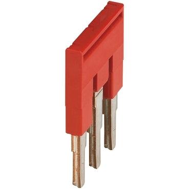 Linergy, Plug-in bridge, Linergy TR, 3 pole, for 4mm² terminal blocks, 6.2mm pitch, red, 3 way, set of 50***EMAIL/TEXT FOR PRICING***