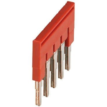 Linergy, Plug-in bridge, Linergy TR, 5 points, for 4mm² terminal blocks, red, 5 ways, set of 50***EMAIL/TEXT FOR PRICING***