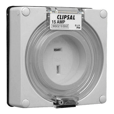 Clipsal - 56 Series, Socket Outlet Surface 32V 15A Less Enclosure***EMAIL/TEXT FOR PRICING***