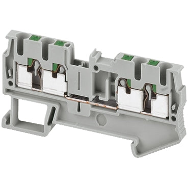 Linergy, Terminal block, Linergy TR, push-in type, feed through, 4 points, 2.5mm², grey, set of 50***EMAIL/TEXT FOR PRICING***