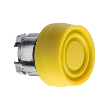 Harmony XB4, Head for non illuminated push button, yellow flush pushbutton Ø22 mm spring return unmarked***EMAIL/TEXT FOR PRICING***