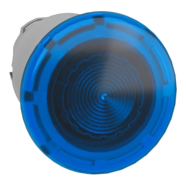 Harmony XB4, Head for illuminated push button, metal, blue mushroom 40mm, 22mm, universal LED, spring return***EMAIL/TEXT FOR PRICING***