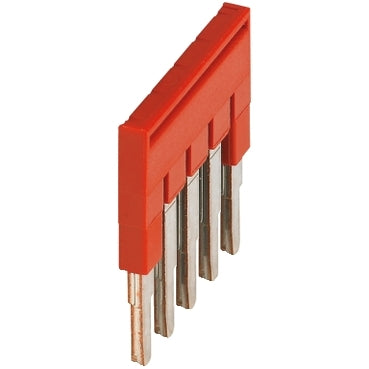 Linergy, Plug-in bridge, Linergy TR, 5 points, for 2.5mm² terminal blocks, red, 5 ways, set of 50***EMAIL/TEXT FOR PRICING***