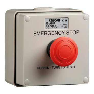 Clipsal - 56 Series, Push Button Control Station, 3A, Emergency Stop***EMAIL/TEXT FOR PRICING***