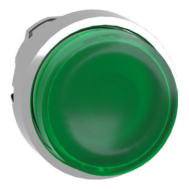 Harmony XB4, Head for illuminated push button, metal, green projecting, 22mm, universal LED, spring return, plain lens***EMAIL/TEXT FOR PRICING***