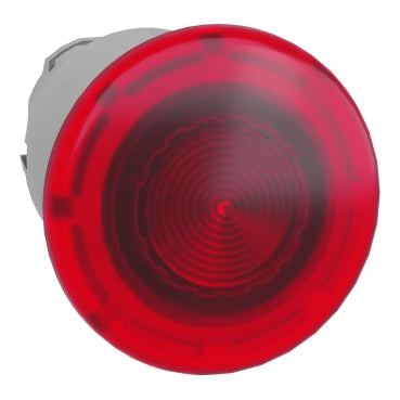 Harmony XB4, Head for illuminated push button, metal, red mushroom 40mm, 22mm, universal LED, spring return***EMAIL/TEXT FOR PRICING***