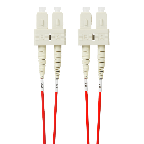 0.5m SC-SC OM4 Multimode Fibre Optic Patch Cable | Red