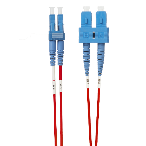 1.5m LC-SC OS1 / OS2 Singlemode Fibre Optic Cable: Red