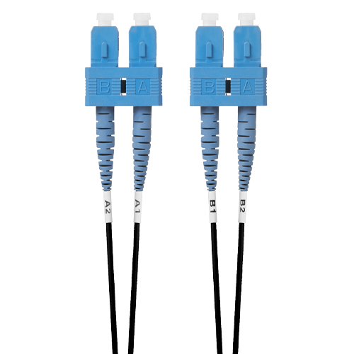 1m SC-SC OS1 / OS2 Singlemode Fibre Optic Cable | Black