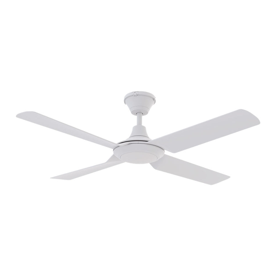 Fresco 4 Blade 52" IP66 DC Ceiling Fan With 18W Dimmable LED White / Tri-Colour