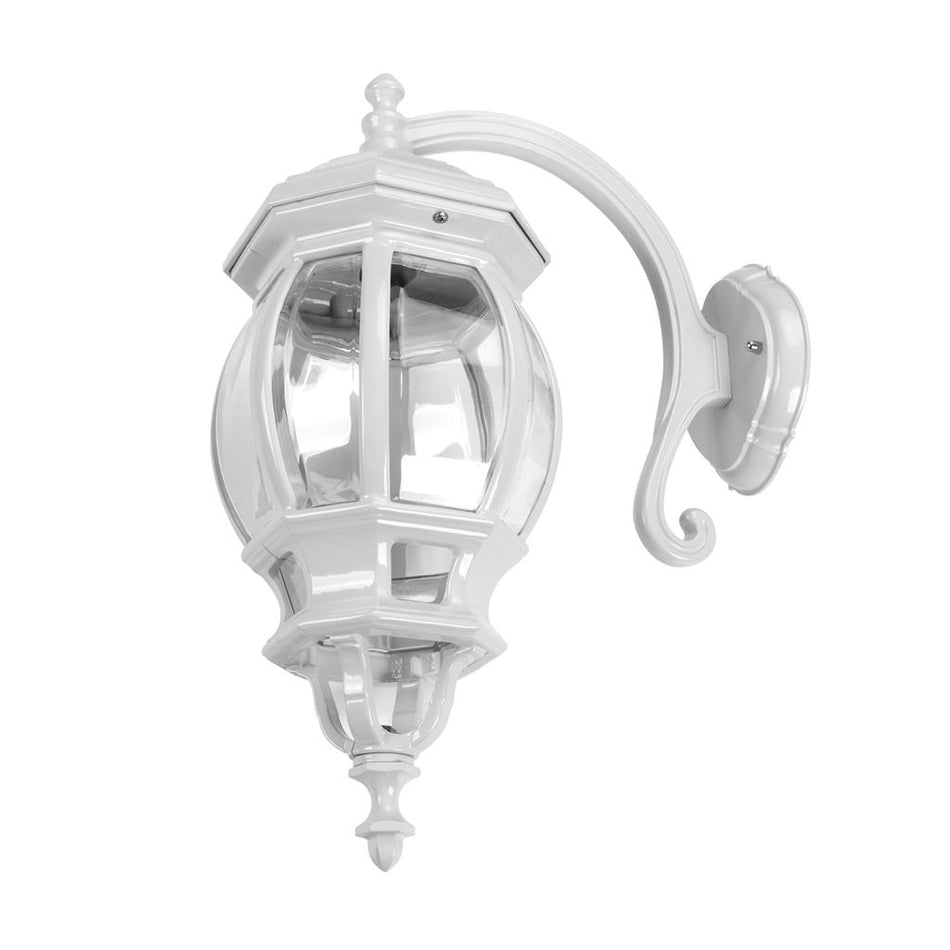 Vienna Curved Arm Downward Wall Light Large White