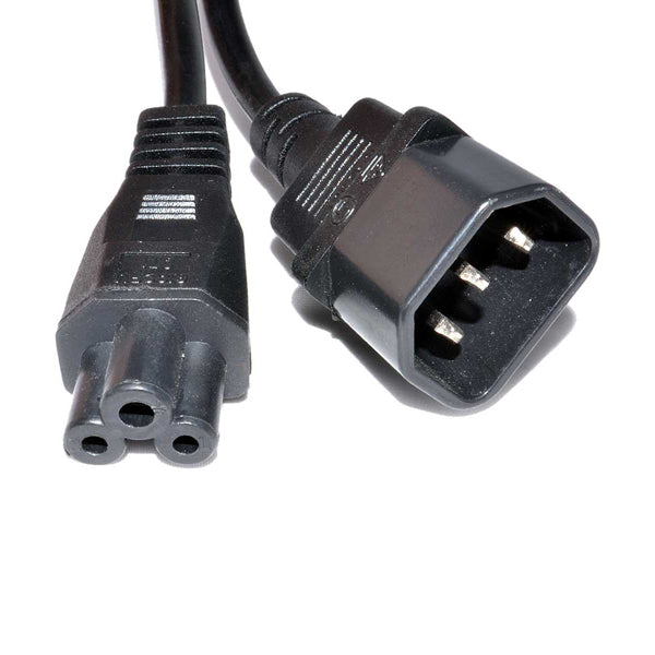 2m IEC C14 to C5 Power Cord: Black