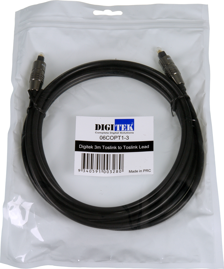 Digitek Toslink Optical Audio Lead - 3M