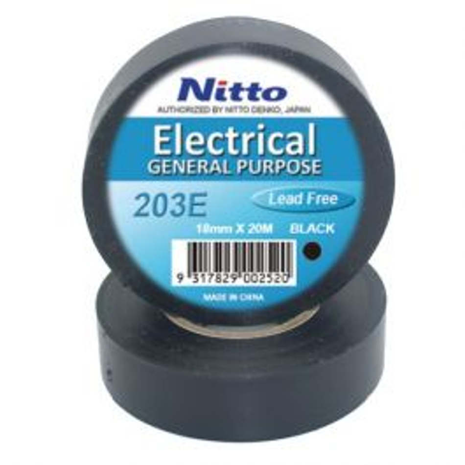 Nitto Denko NIT203B 203E Insulation Tape - Black